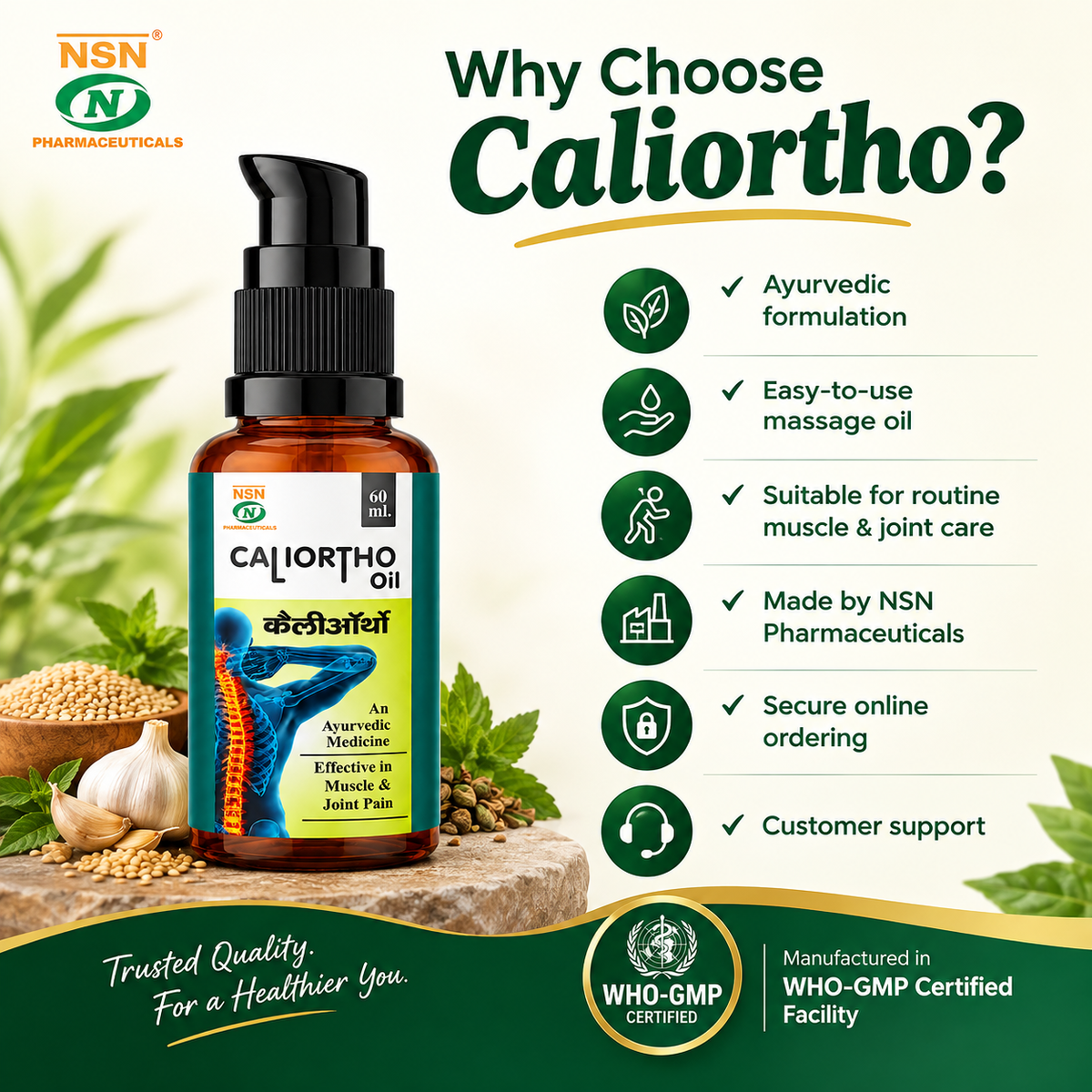 caliortho pain oil buy 1 get 1 Free